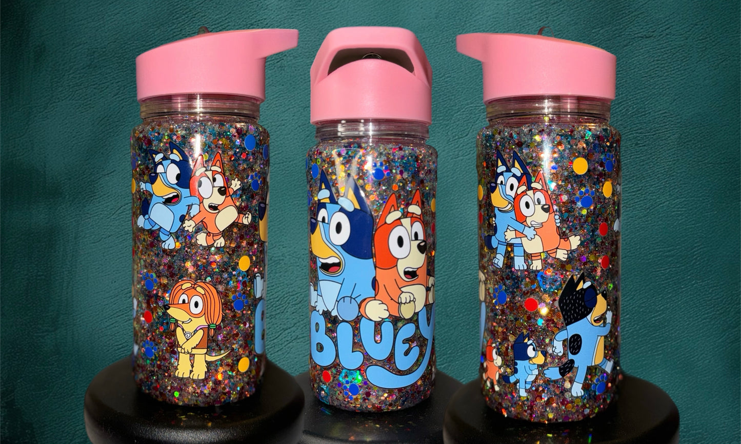 Kids glitter globe drink bottle