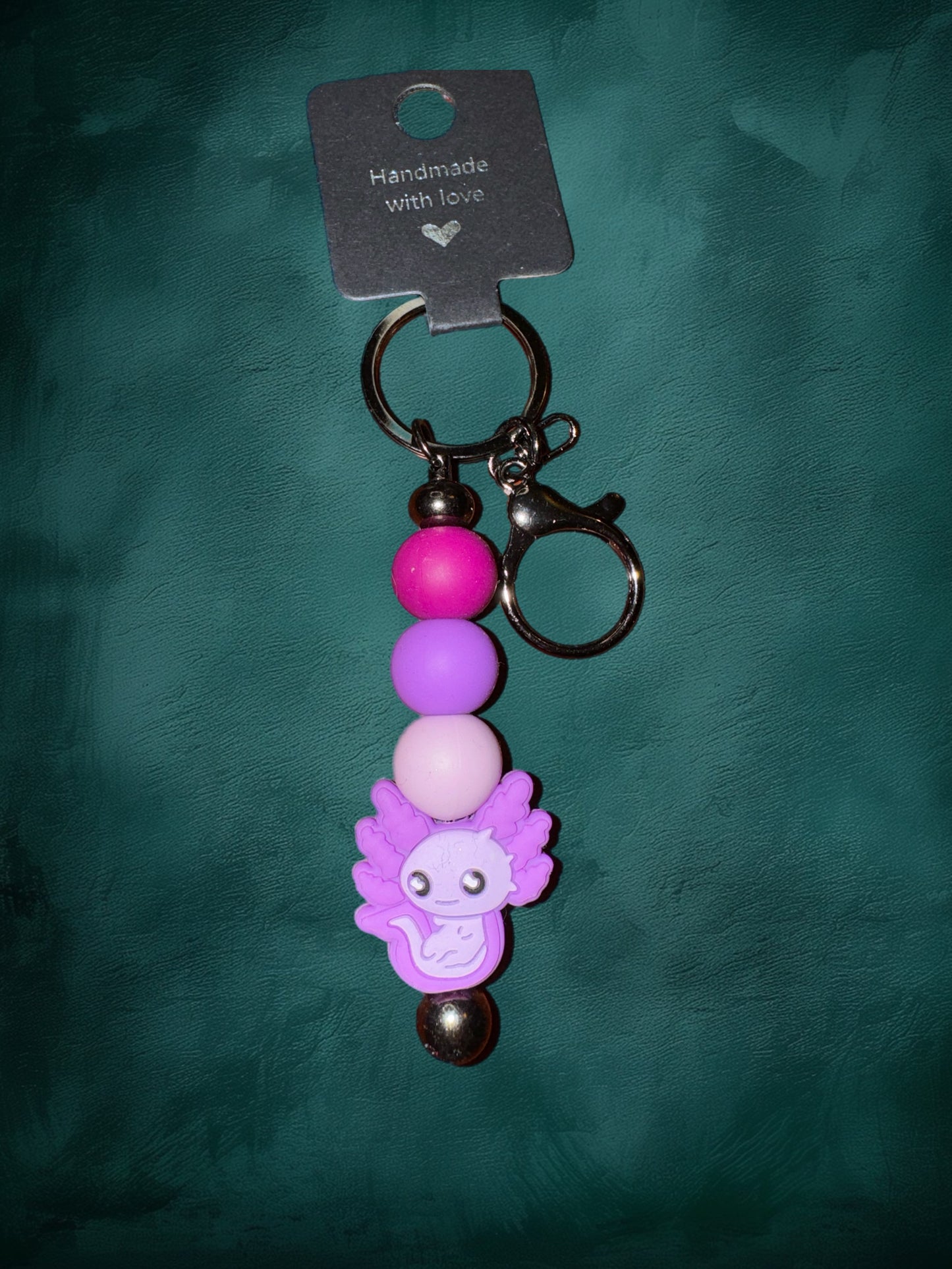 Axolotl key chain (purple)