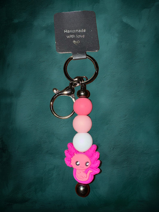 Axolotl key chain (pink)